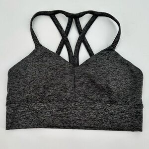 JOYLAB Black/Gray Strappy Sports Bra Size Small